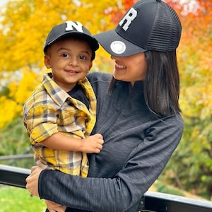 KITT Custom Infant Toddler Youth Snapback Hat Accessoires personnalisables pour bébé / Lettre personnalisée Hat Child / Vegan Leather Patch image 3