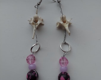 Schlangenknochen Wirbel Perlen Ohrringe