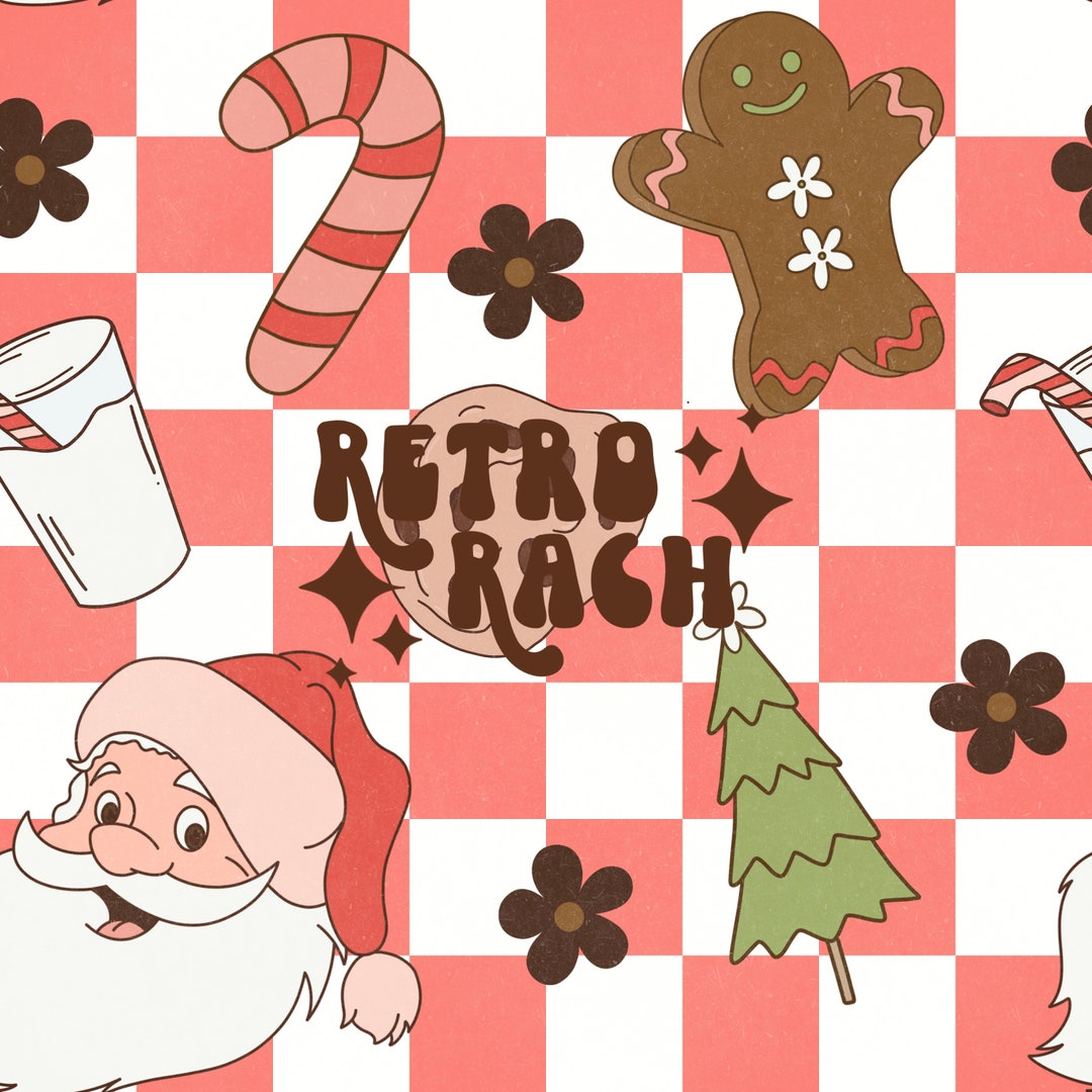Christmas Seamless Repeating Pattern - Checker Retro Fabric Design ...