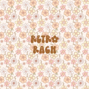 Dainty floral seamless repeating pattern - retro spring fabric design for sublimation