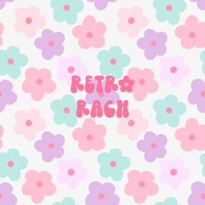 Pastellblumensommernahtloses sich wiederholendes Muster - Retro-Sublimationsdesign für Sublimation