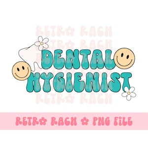Arquivo PNG de higienista dental - higiene dental retrô para sublimação