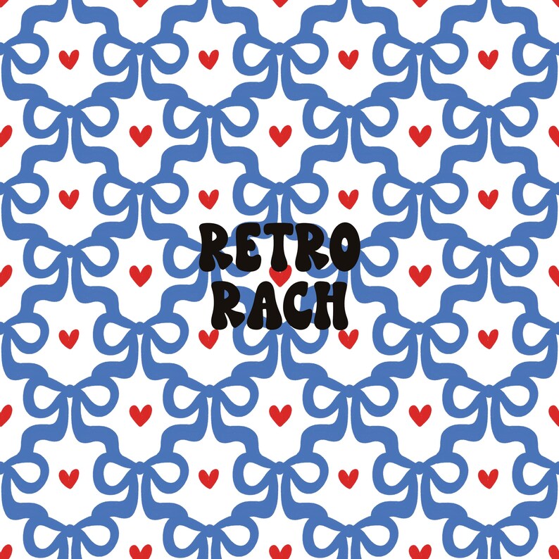 Patriotic Coquette Bows Seamless Repeating Pattern - Retro Fabric ...