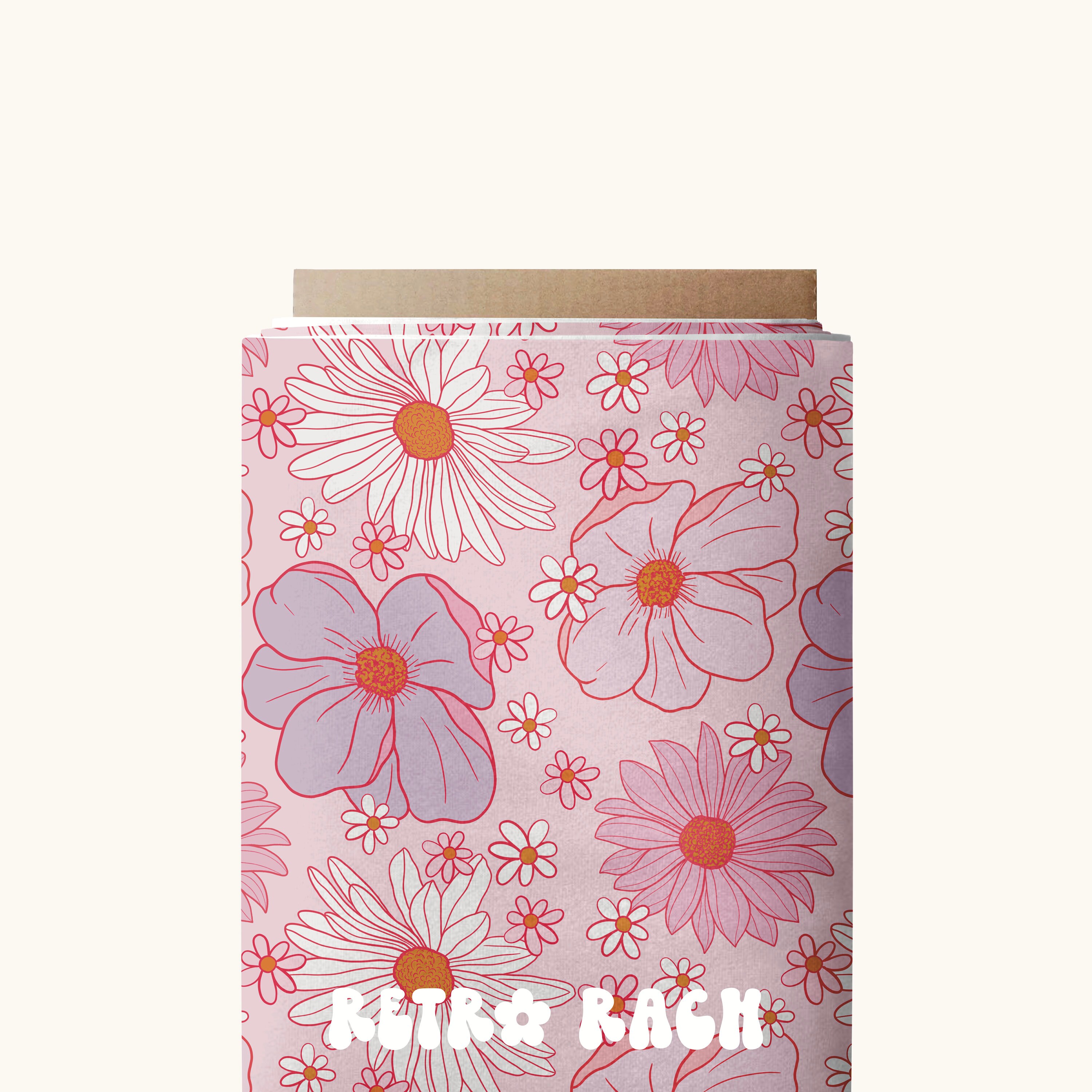 Spring Floral Seamless Repeating Pattern - Retro Fabric Design for ...