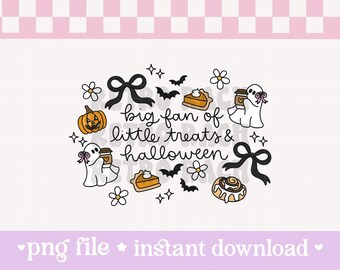 Sweet Treats and Halloween PNG file - retro and trendy cottagecore design for sublimation - Halloween and fall original art