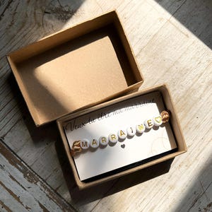 Bracelet demande marraine ou parrain – Cadeau annonce original, bracelet souvenir personnalisé