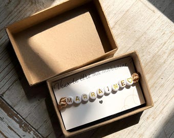 Bracelet demande marraine ou parrain – Cadeau annonce original, bracelet souvenir personnalisé