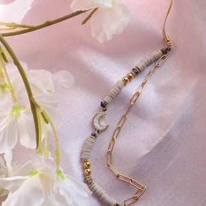 Phone charm jewelry, gift idea, accessories, personalized jewelry, phone pendant / customizable Heishi pearl bracelet