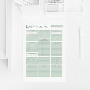 DAILY PLANNER PRINTABLE | To Do List | Printable Productivity Day Planner for Your Day | Day Diary | Template | Pdf | Organize