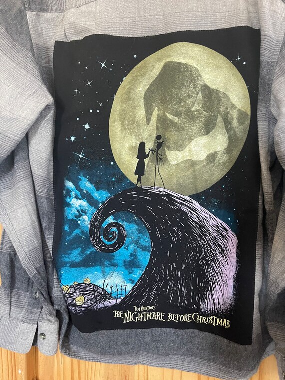 Vintage Nightmare Before Christmas Flannel Etsy