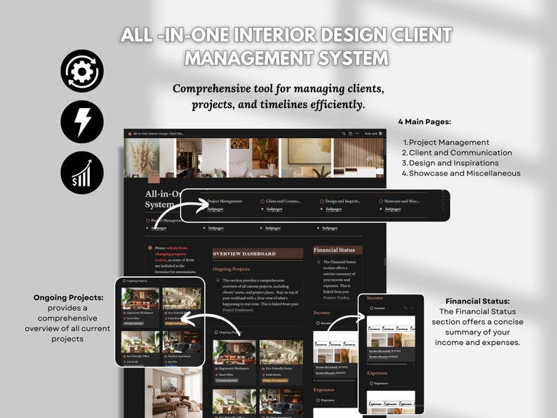 Notion Template: Interior Design Client Management System - Etsy