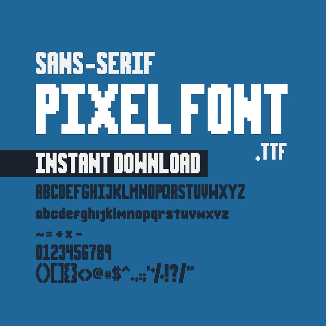 Pixel R Lower Case Pixel Font, Sans-serif, TTF, Uppercase, Lowercase, Numbers (instant ...