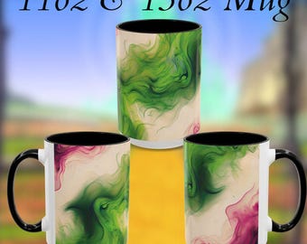 Popular Gelphie Bubble Pink & Green Resin Inspired Mug, Unique Gift for Readers, Witch of the West Broadway Musical Movie, Mother's Day Gift