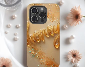 Customizable Showgirl Honey Opalite Effect Orange Turquoise Phone Case - iPhone 16 15 14 13 12 11 Pro Max,S25 S24 S23 Ultra Gift for her
