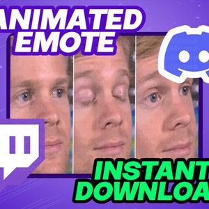 Emote Animée pour Twitch et Discord Meme Cligne des yeux