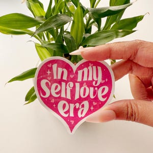 Adesivo motivazionale per l'amor proprio, cancelleria con affermazione positiva, decorazione per diario, decalcomania per la cura di sé, la salute mentale e il benessere