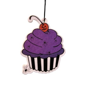 Cute Halloween air Freshener, Cupcake car freshener, Goth Air freshener , spooky Air Freshener, Car Gift, Horror Air freshener