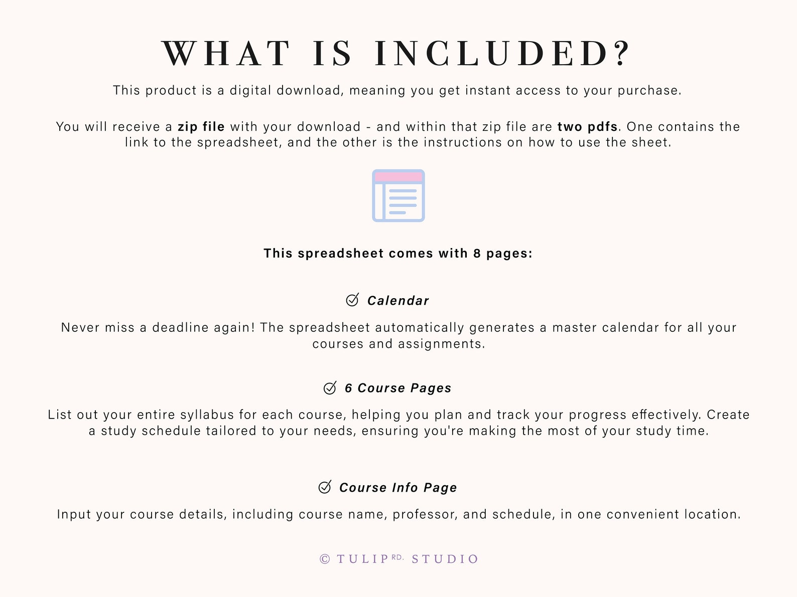Digital Student Planner | College Planner | Course Tracker | Google ...