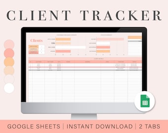 Business Client Tracker | Freelance Client Tracker | Small Business Management | Google Sheets Spreadsheet