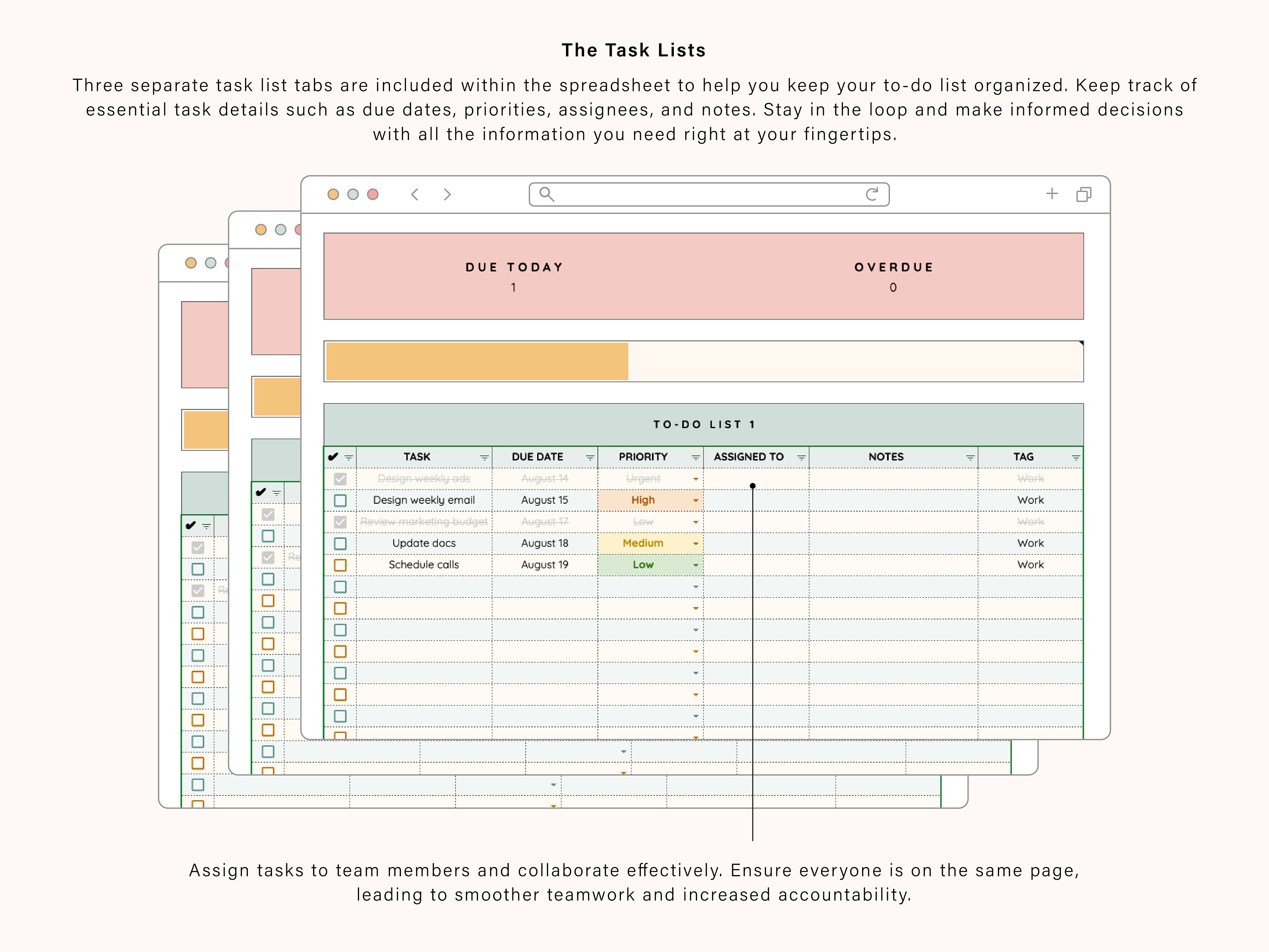Task Tracking Spreadsheet | Task Planner | Digital to Do List | Google ...