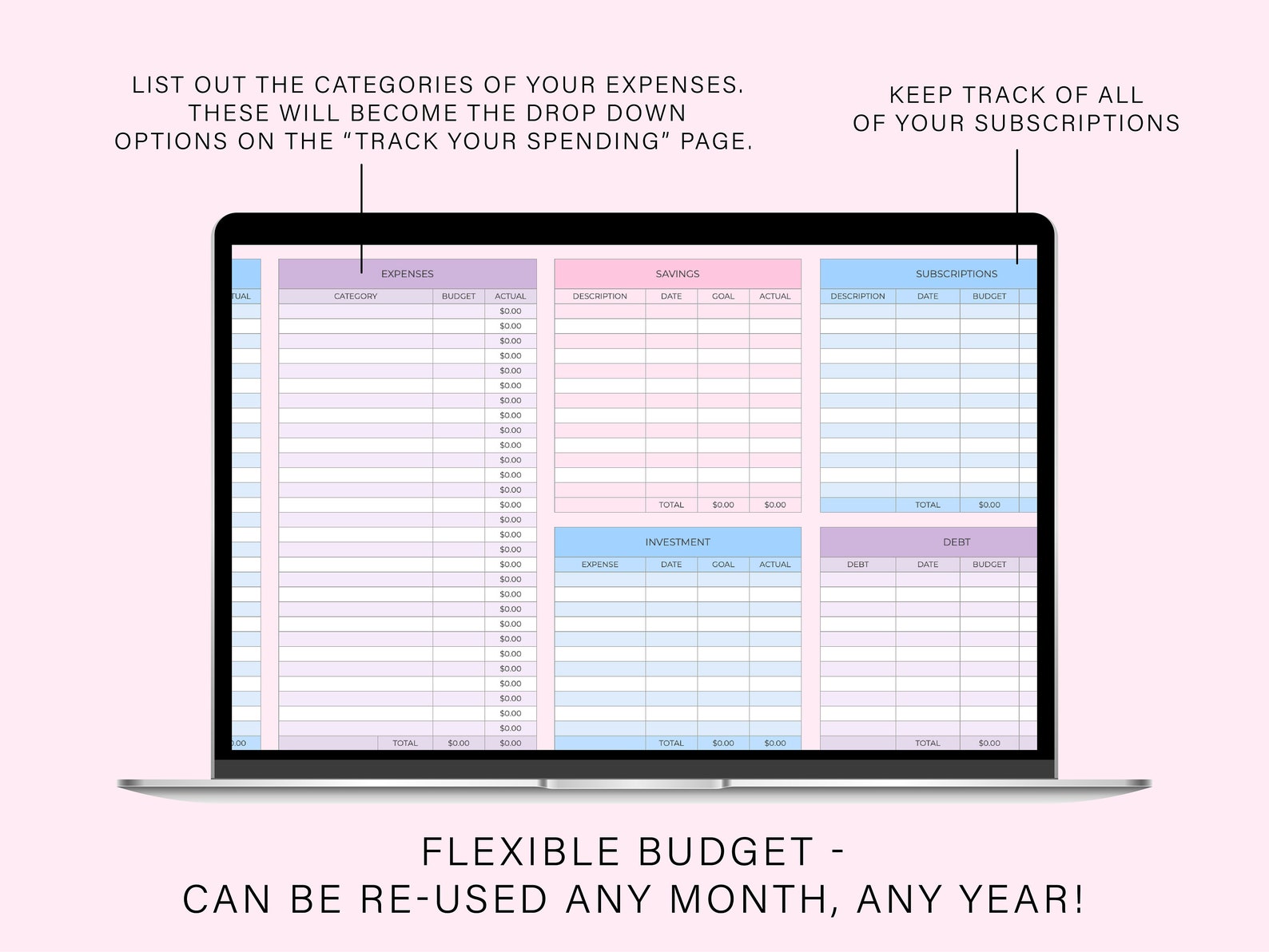 Monthly Budget Spreadsheet Google Sheets Budget Template - Etsy Canada
