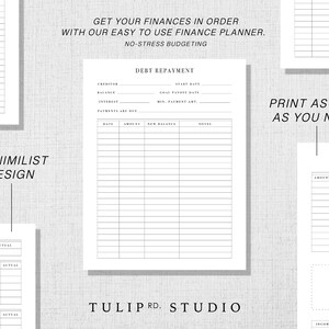 Financial Planner Printable | Printable Planner | Budget Sheets ...