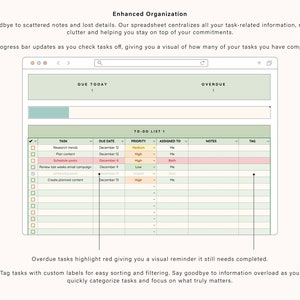 Task Tracking Spreadsheet | Task Planner | Digital to Do List | Google ...