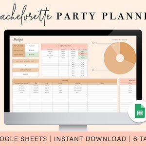 Bachelorette Party Planning Spreadsheet | Bachelorette Trip Planner | Google Sheets Spreadsheet Template