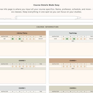 Digital Student Planner | College Planner | Course Tracker | Google ...