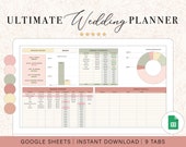 Wedding Planning Spreadsheet | Wedding Budget Planner | Wedding Checklist | Wedding Guest List | Google Sheets Template