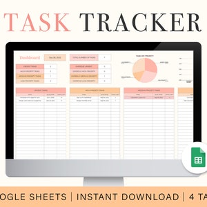 Task Tracking Spreadsheet Task Planner Digital to Do List - Etsy
