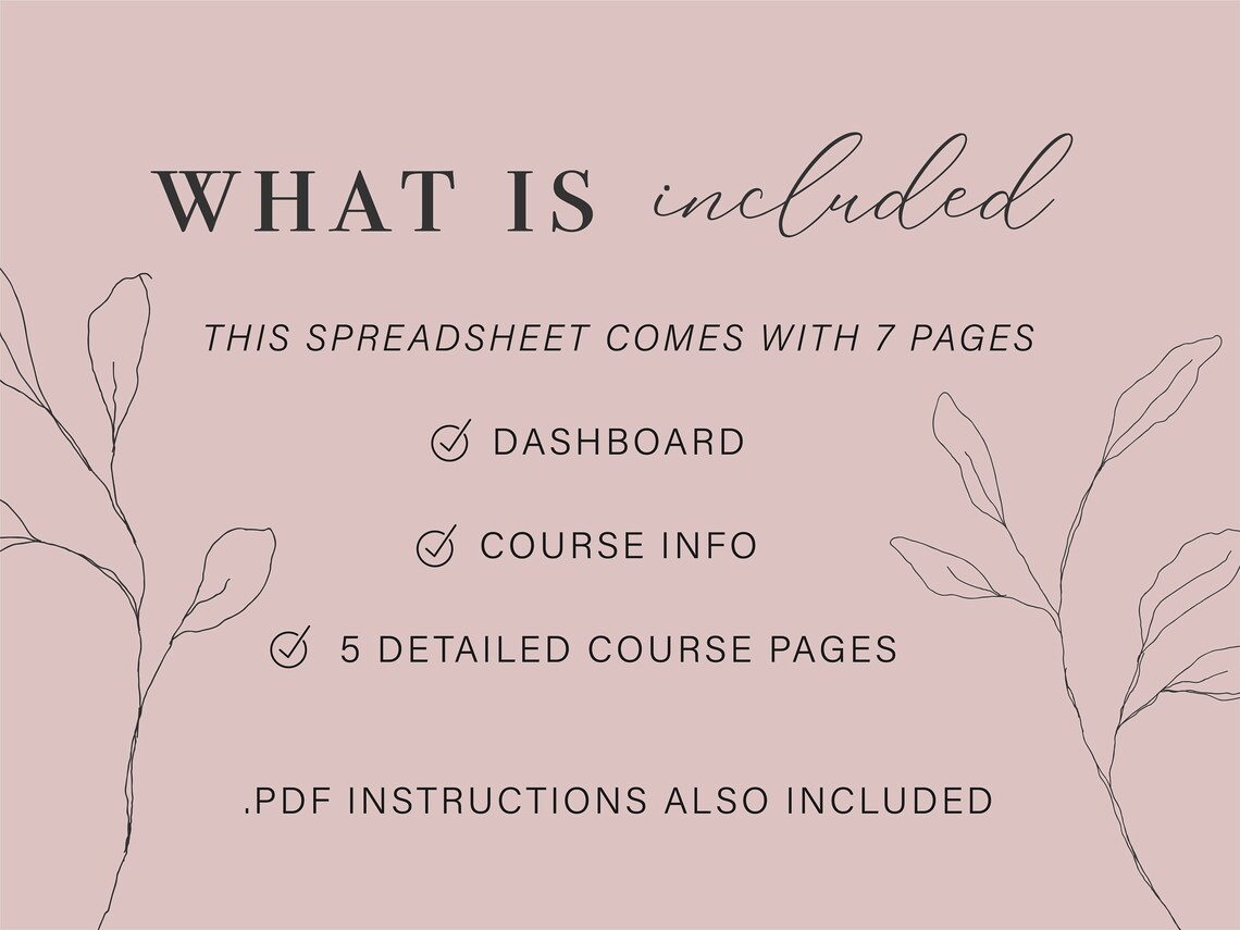 Digital Student Planner College Planner Course Tracker - Etsy