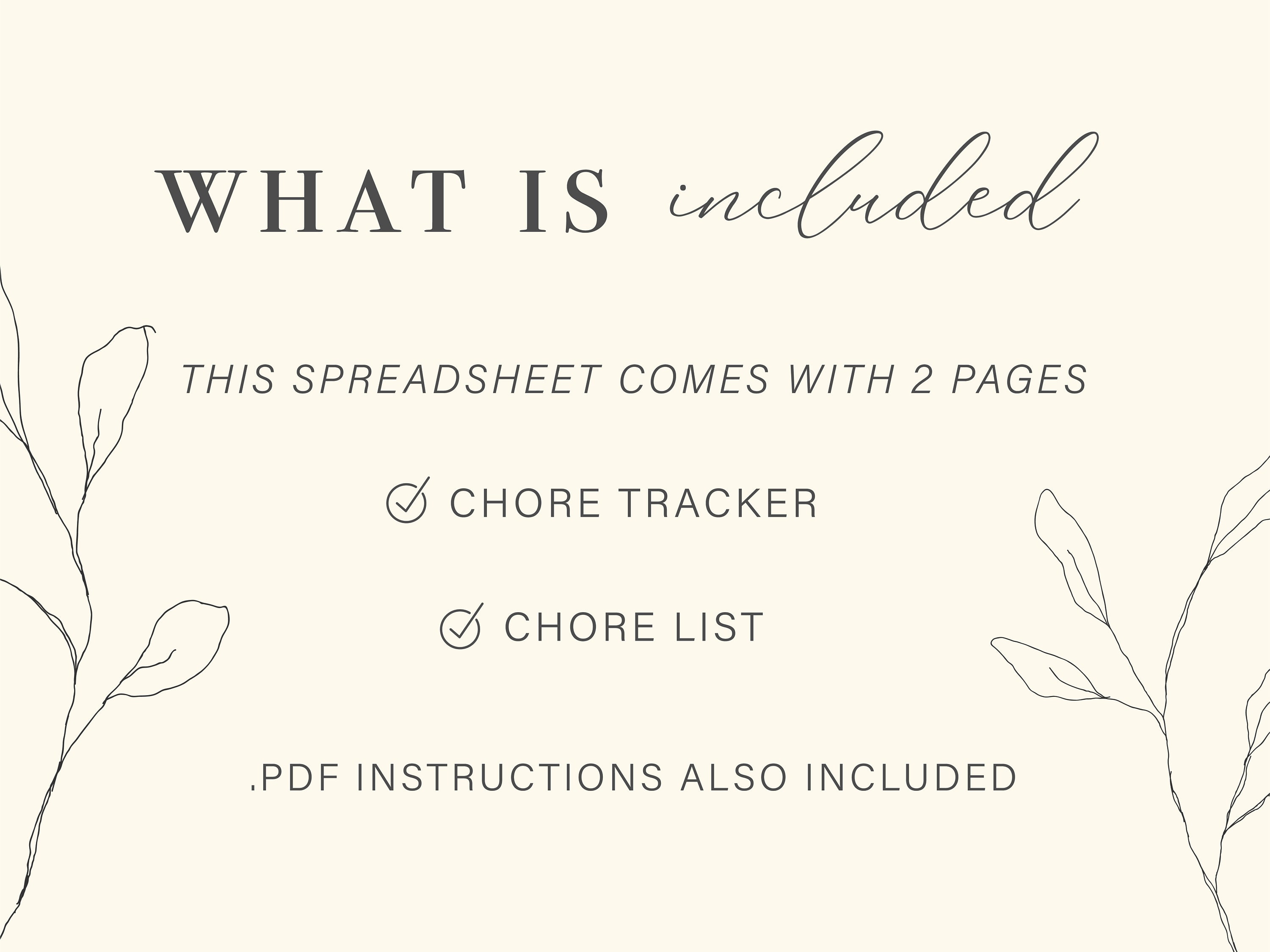 Family Chore Chart | Google Sheets Spreadsheet Template | Digital Chore