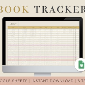 Book Tracker Spreadsheet | Reading Log | Google Sheets | Bibliophile Spreadsheet