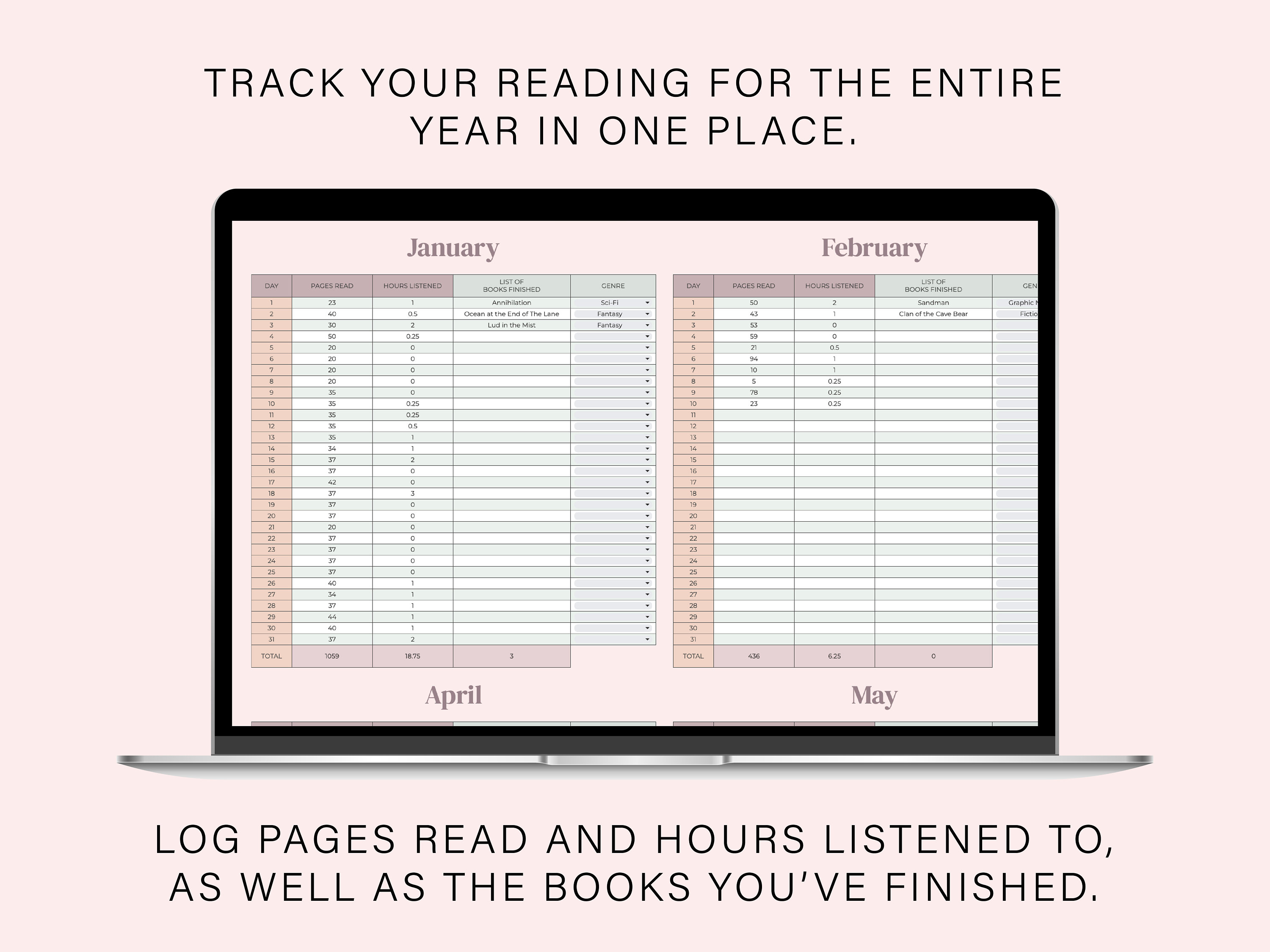 Book Tracker Spreadsheet Reading Log Google Sheets Etsy UK