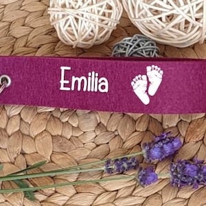 Personalized felt keychain, lovingly handmade!