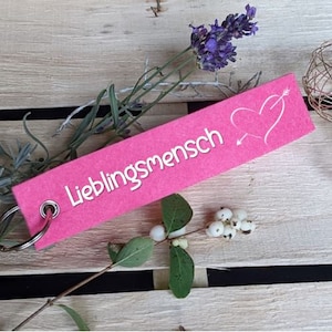 Personalized felt keychain, lovingly handmade!