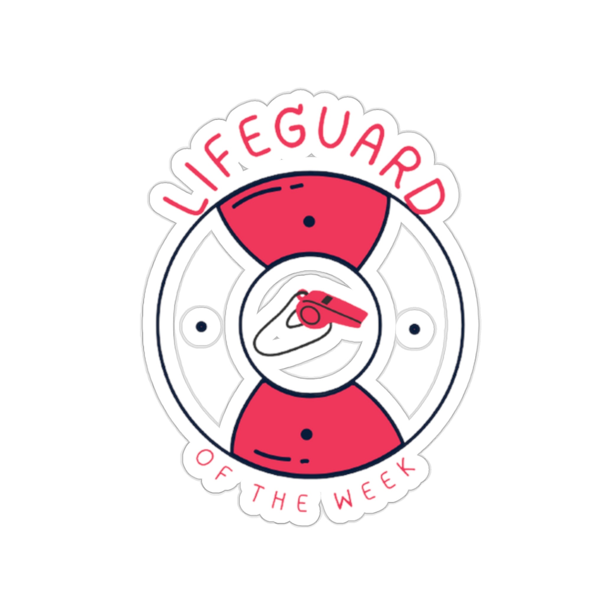 Lifeguard of the Week Kisscut Stickers Etsy