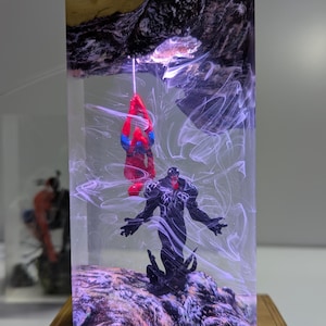Custom Hero-Themed Night Light, Custom Hero, Resin Lamp , Personalized Night Light, back to school, resin epoxy,VeN,om,Gift for him
