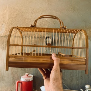 Bird cage, chinese bird cage,rattan bird cage, hanging bird cage, decorative canary cage, rustic decoration, farm decoration