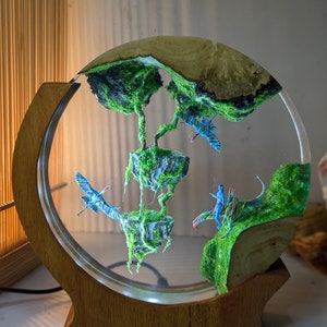 Fantasy Epoxy Decor,Desk lamp,Decorative table lamp,Epoxy resin wood lamp,Custom Night Lights,Epoxy Resin Table Lamp,Resin lamp,Glowing