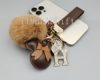 Personalized Shiny Name Keyrings, luxury keychain, keychain women kids like grid animal cartoon bag pendant decoration, personalized gift