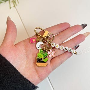 Make Your Own Keychain,Custom Name charm keychains,Keychain Charm,Women Bag Accessories,Purse Accessory, Custom Bag Charm,Gift for Her.