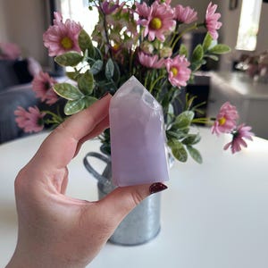 Rare Yttrium fluorite tower, high grade lavender fluorite, crystals, purple crystals