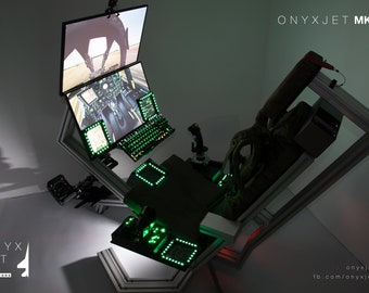 ONYXJET - MK3 Flight Simulator Cockpit / Flight Simulator (Silver)