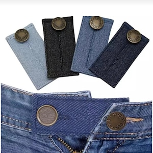 20pcs Extension Buckle Button Extender Pant Waist Extender Adjustable Dress  Patchwork Jeans Metal Collar Buttons Dress Belts for Women Pants Extender