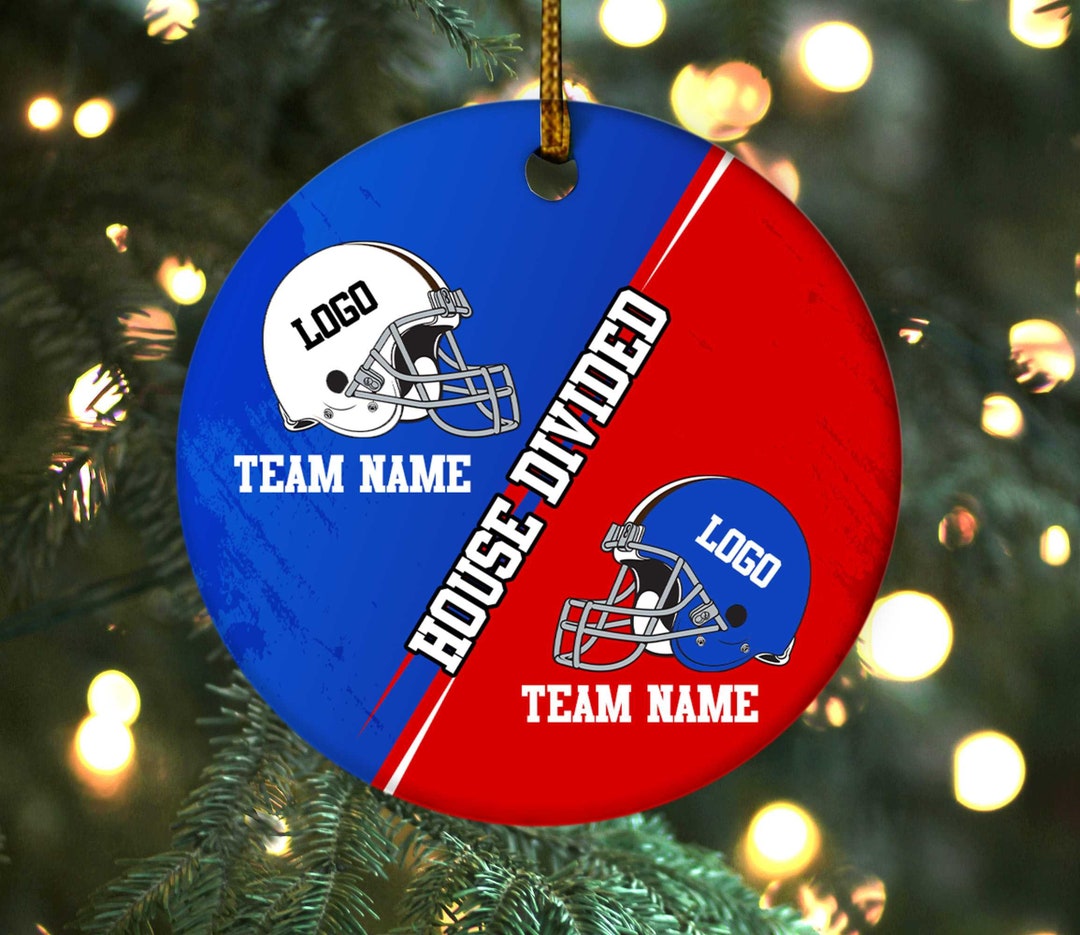 Personalized House Divided Ornament Football Team Christmas Etsy