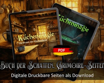Küchenmagie, Buch der Schatten, Grimoire, Digitaler Download, PDF, Hexenwissen
