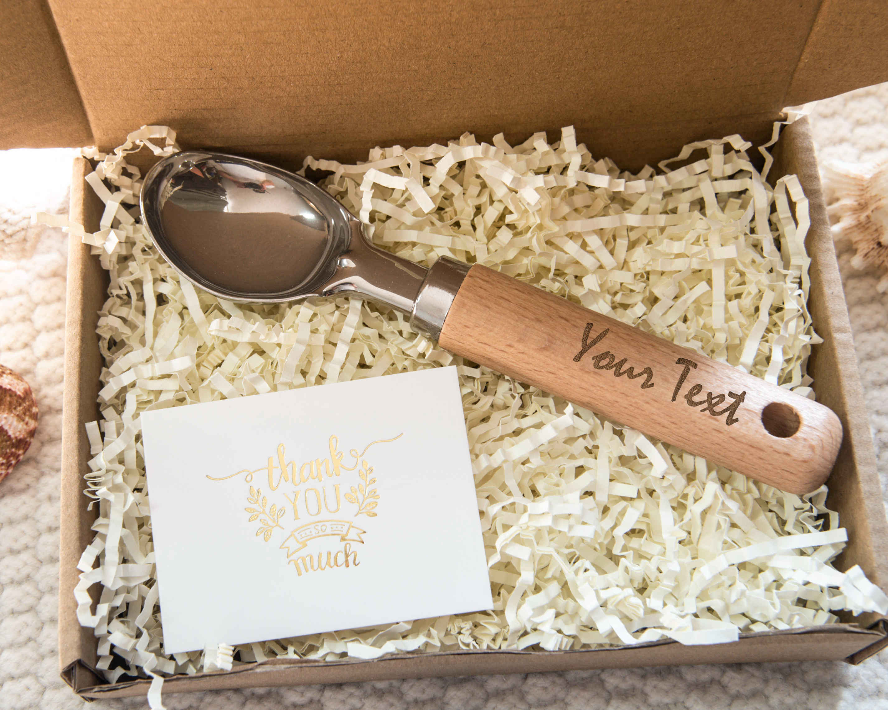 Premium Custom Ice Cream Scoop - Laser Engraved Midnight Scoop