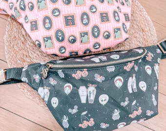 Spooky Halloween Crossbody Belt Bag: Nylon Fanny Pack
